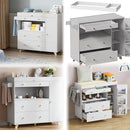 PAKASEPT Changing Table Modern Dresser with Wide Table Top, 3 Drawers, White Drawer Dresser by TinyTreasures Baby Boutique