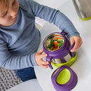 b.box Insulated Food Jar with Spork for Toddlers | Easy Open Container | Stainless Steel, 5hrs + of perfect temperatures | Dishwasher safe, BPA Free (Blue Slate, 11 oz) by TinyTreasures Baby Boutique