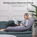 Momcozy Pregnancy Pillows for Sleeping, U Shaped Full Body Maternity Pillow with Removable Cover - Support for Back, Legs, Belly, HIPS for Pregnant Women, 57 Inch Pregnancy Pillow for Women, Grey by TinyTreasures Baby Boutique
