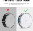 Snare Drum Set, 14" x 5.5" Marching Snare Drum with Stand & Storage Padded Bag + Silent Mute Pad + Drums Sticks + Drumstick Holder + Drums Key + Damper Gels for Adults Kids Beginners (Blue) by TinyTreasures Baby Boutique