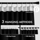 MIULEE Black Back Tab Blackout Curtains 98 Inch Length 2 Panels Set for Living Room Bedroom Privacy, Halloween Rod Pocket/Pinch Pleat Thermal Insulated Room Darkening Pleated Light Blocking Drapes by TinyTreasures Baby Boutique