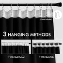 MIULEE Back Tab Blackout Curtains 90 Inch Long 2 Panels Set for Living Room Bedroom Privacy, Halloween Black Rod Pocket/Pinch Pleated Thermal Insulated Room Darkening Light Blocking Curtains/Drapes by TinyTreasures Baby Boutique