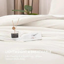 Litanika Comforters Ivory Oversized King Size, 3 Pieces Lightweight Solid Bedding Comforter Set, All Season Fluffy Bed Set (120x98In Comforter & 2 Pillowcases) by CozyNest Decor