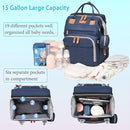 Jeryswet Baby Diaper Bags with Changing Station, Waterproof Large Capacity Diaper Bag Backpack for Moms Dads with USB Charging Port and Stroller Straps, Baby Shower Gifts, Blue by TinyTreasures Baby Boutique