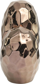Deco 79 Ceramic Heart Decorative Sculpture Dimensional Angled Origami Inspired Home Decor Statue with Faceted Exterior, Accent Figurine 12" x 6" x 11", Rose Gold by CozyNest Decor