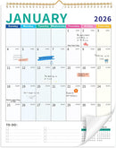 Wall Calendar 2026-2027, 18 Month Calendar from January 2026 to June 2027 14.5" x 11.8" Large Desk Calendar with Twin-Wire Binding for Home Office Planning Personal Organisers, Colorful Block by TinyTreasures Baby Boutique