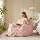 Giant Bean Bag Chairs for Adults Teens, Large Bean Bag Sofa Chairs with Filling Comfy Fuzzy BeanBag Chair with Armrests for Bedroom Living Room Reading by CozyNest Decor