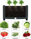 MAYOLIAH Garden Raised Bed Kit, 6 Elevated Planter Boxes with Drainage Holes, Taller Plastic Garden Bed for Vegetables Herbs Flowers Fruits Planting in Front Porch Yard Patio Balcony, Grey by GreenHaven Gardens