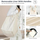 STO STO Laundry Hamper 2 Section, 100L Rolling Laundry Sorter Cart with Removable and Washable Liner Bag, Rolling Clothes Hamper with Metal Handle for Laundry Room and Bedroom by CozyNest Decor