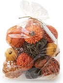 ANDALUCA Orange Decorative Vase Filler Bag with Mini Pumpkins, Orbs, Balls & Flowers Bowl Filler Decor (Pumpkin Orange) by CozyNest Decor
