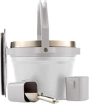 Large Insulated Ice Bucket with Lid – Stainless Steel Ice Bucket and Scoop – Ice Buckets for Parties, Bars – Ice Bucket with Lid and Scoop – Outdoor Ice Bucket, Cocktail Use (White) by CozyNest Decor