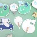 Hole In One First Birthday - Golf 1st Birthday Decorations,Golf 12 Month Photo Banner,Golf 1st Year Photo Banner One High Chair Banner by TinyTreasures Baby Boutique