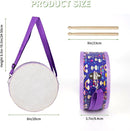 Kids Drum Set with Adjustable Strap: Toddler Musical Instrument for Ages 3-5, Wearable Drum Kit with Drumsticks, Educational Percussion Toy for Rhythm Music Development (Purple) by TinyTreasures Baby Boutique