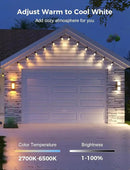 XMCOSY+ 48FT Smart Outdoor String Lights - RGBCWIC Dimmable Acrylic Bulbs, Color Changing LED Patio Lights APP WiFi Control, Compatible with Alexa, IP65 Waterproof Outside Lights for Yard Porch by GreenHaven Gardens
