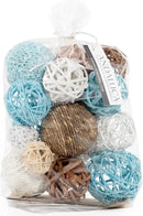 ANDALUCA Decorative Vase Filler Bag with Orbs, Balls (Aqua Blue) by CozyNest Decor