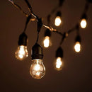 Hometown Evolution, Inc. 50 Foot E26 Outdoor Commercial String Lights with Suspended Socket for Weatherproof Heavy Duty Vintage Outside Lighting - Set of 25 A15 Clear Bulbs by GreenHaven Gardens