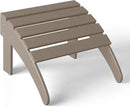 WestinTrends Outdoor Ottoman, Patio Adirondack Ottoman Foot Rest, All Weather Poly Lumber Folding Foot Stool for Adirondack Chair, Widely Used for Outside Porch Pool Lawn Backyard, Weathered Wood by CozyNest Decor