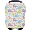 Car Seat Covers Canopy Cover - Multi-use Cover Carseat Canopy, Breathable Breastfeeding Cover, Car Seat Covers for Bbies, Boys & Girls Shower Gifts (Colorful Dinosaur) by TinyTreasures Baby Boutique