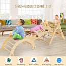 Asweets Pikler Triangle Set, 5 in 1 Foldable Montessori Climbing Set with Ramp, Baby Climbing Toys for Indoor Playground, Jungle Gym for Kids with Arch Climber, Rocker, Suitable for Toddlers by TinyTreasures Baby Boutique