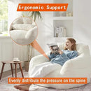 Bean Bag Chair for Adults with Pillow,Oversized Bean Bag Couch Chairs for Adults,Giant Lazy Couch Sofa Chairs with Filler,Large Reading Chair for Living Room Bedroom,White by CozyNest Decor