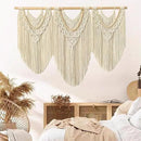 large macrame wall hanging - Boho Tapestry Macrame Wall Decor Art- Chic Bohemian Handmade Woven Tapestry Home Decoration for Bedroom Living Room Apartment Wedding Party - 43"x32" (Beige-Wood Bead) by CozyNest Decor