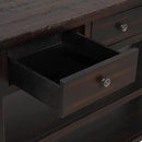 Solid Wood Console Table,Sofa Table with Storage Drawers and Bottom Shelf,Entryway Table for Entry Hallway Foyer,Fully Assembled (48.8" Distressed Black) by CozyNest Decor