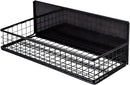 Magnetic Basket, Magnetic Shelf for Fridge, Magnetic Spice Rack for Refrigerator Magnetic Locker Organizer Holder for Office Kitchen Classroom Storage, Black-Low, 9.44" x 4" x 1.77" by CozyNest Decor