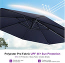 PURPLE LEAF 10 Feet Patio Umbrella Outdoor Cantilever Round Umbrella Aluminum Offset Umbrella with 360-degree Rotation for Garden Deck Pool Patio, Navy Blue by GreenHaven Gardens