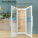 Tylza 13.8 Cu Ft Commercial Refrigerator with Glass Door Display Beverage Fridge, Upright Beverage Cooler Merchandiser, Low Noise, Fast Cooling, White by CozyNest Decor