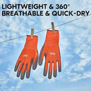 Vgo... 15-Pairs Safety Work Gloves, Gardening Gloves, Polyurethane Coated, Dipping Gloves, Latex Free (Size M,Orange, PU2103) by GreenHaven Gardens