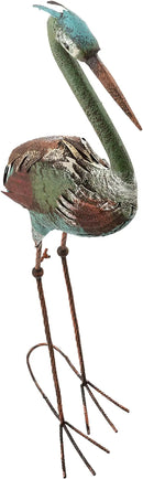 Alpine Corporation 40" Tall Outdoor Rustic Metal Crane Statue Yard Art Decoration by CozyNest Decor