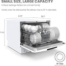 COMFEE’ Portable Mini Dishwasher, Energy Star, Countertop, 6 Place Settings, with 8 Washing Programs, Speed, Baby-Care, ECO& Glass, Dish Washer for Dorm, RV& Apartment, White by TinyTreasures Baby Boutique