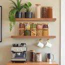ComSaf 0.5 Qt Glass Food Storage Jars Set of 9, Clear Glass Storage Containers with Lids, Pantry Organization Jar, Spice, Salt, Blooming Tea, Coffee, Oat and Sugar Container, Small jar Set for Kitchen by CozyNest Decor