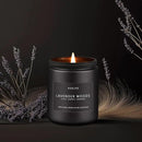 Scented Candles for Men | Lavender & Wood Candle - Candle for Men, Manly Candles for Home Scented, Man Gifts for Him/Friend, 7oz Black Jar by CozyNest Decor