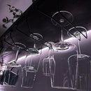10.8 Inch Black Wine Glass Rack, Under Cabinet Wine Glass Holder Stainless Steel Stemware Rack - Hanging Stemware Holder for Cabinet Kitchen Bar, Set of 4 by CozyNest Decor