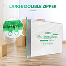 ZCHENBS® – Mattress Bags for Moving and Storage,Mattress Bag with Zippers,5 Mil Ultra-Thick Bed Bag,Waterproof,Anti-Tear,Heavy-Duty Mattress bag (Tansparent/Green, Green-King/California King-(1 Pack)) by TinyTreasures Baby Boutique