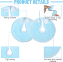Tondiamo 28 Packs Soft g Tube Pads Holder Abdominal Feeding g Tube Button Cotton Pads Covers for Nursing Care(Light Blue) by TinyTreasures Baby Boutique