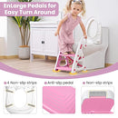 Primlect Potty Training Seat, 2-in-1 Toddler Toilet Seat with Step Stool, Ultra-Stable Potty Chair Attachment, Adjustable Seat and Step Ladder, Non-Slip Design, Splash Guard for Boys and Girls(Pink) by TinyTreasures Baby Boutique