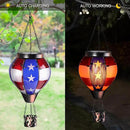 pearlstar Hot Air Balloon Solar Lantern with Flickering Flame Light Outdoor Solar Hanging Lights Waterproof for Garden Yard Farmhouse Patio Pathway Outside Independence Day Decoration,Glass, Star by GreenHaven Gardens