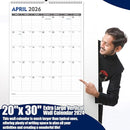 GuassLee Extra Large Wall Calendar 2025-26, 20"x 30" Gaint Vertical Wall Calendar 2025, Jun. 2025 to Dec. 2026, 19-Month Paper Hanging Planner Wall with Julian Date for Office Home by TinyTreasures Baby Boutique