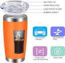 VEGOND 20oz Tumbler with Lid and Straw Stainless Steel Tumbler Cup Bulk Vacuum Insulated Double Wall Travel Coffee Mug Powder Coated Coffee Cup(Orange 12 Pack) by TinyTreasures Baby Boutique