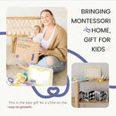 Tiny Land Montessori Baby Toy Set 0-3 Months Newborn Development Sensory Play Kit - 5-in-1 Mirror, Black & White Card Set, Rolling Bell, Play Mat, and Bed Wrap by TinyTreasures Baby Boutique