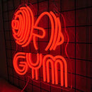 Dumbbell Neon Sign Barbell Gym Neon Signs Gym Letter Neon Light Gym Red Barbell Neon Light Sign for Sports Room, Decor Club,Party Bar,Fitness Club Decoration(Red) by CozyNest Decor
