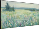 SIGNWIN 46"x72" Extra Large Framed Wall Art Wildflower Meadow Landscape Soft Pastel Nature Illustration for Home Living Room Bedroom Decor (Frame Assembly Required) by CozyNest Decor