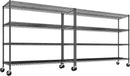 REIBII 60" W ×24" D×65.3" H, 4 Tier Wire Shelving 2878LBS Heavy Duty Steel Storage Rack Shelving Adjustable Shelves for Warehouses, Garages, Kitchens, and Commercial Spaces/Premium Wheels 2 Pack by CozyNest Decor