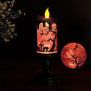 Eldnacele Halloween Snow Globe Candles Lighted Lamp, Battery Operated Spinning Water Glittering Tornado Flameless Candles Table Centerpiece for Halloween Decoration Indoor(Ghost) by CozyNest Decor
