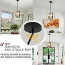 ANKYLHUA Small Black Gold Chandelier,6-Lights Ceiling Light Fixture E12,Adjustable Hight Pendant Lights Kitchen Island,Chandeliers for Dining Room Bedroom,Entryway,Foyer by CozyNest Decor