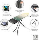 Brabantia - Ironing Board C - Extra Large Steam Unit Holder - Adjustable in Height - Non-Slip Rubber Feet - 100% Fair Trade Cotton Cover with Foam Layer - Foldable XL Unit - New Dawn - 49 x 18 inches by CozyNest Decor