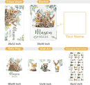 Personalized Baby Bedding Set, 5 Pcs Custom Baby Crib Sets with Name, Toddler Bedding Set for Baby Boys Girls, Forest Animal Double Layer Nursery Bedding Set, Customized Gifts for Infants Kids by TinyTreasures Baby Boutique