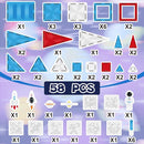 Magnetic Tiles - 58 Pcs Space Magnets Building Blocks Set - Sensory Travel Toys for Toddler - STEM Construction Playboards Stacking Toy - DIY Window Art - Birthday Gifts for Boy, Girl, Kids Ages 3-12 by TinyTreasures Baby Boutique